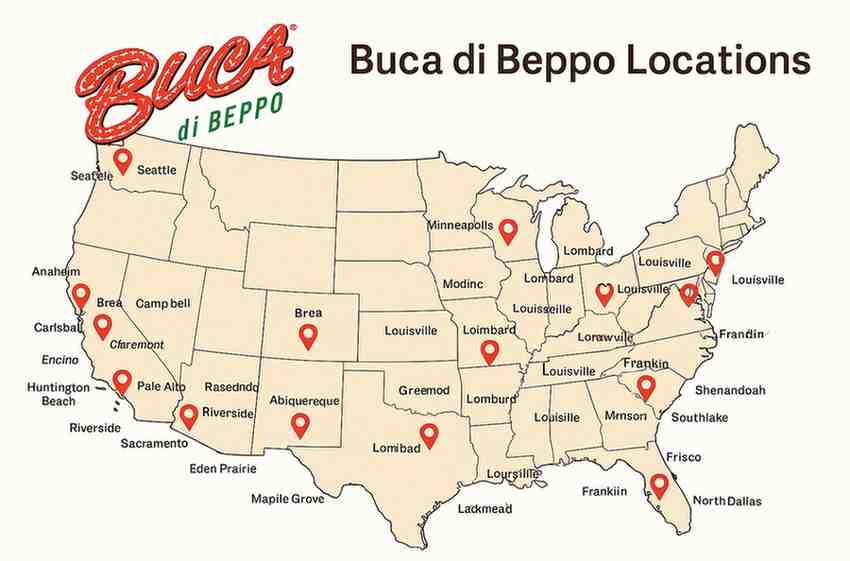 Buca di Beppo Italian Restaurant Locations Near Me